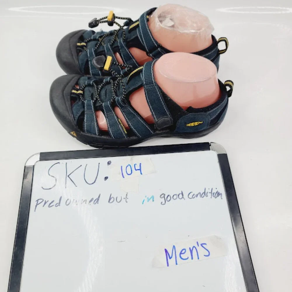 Keen Men's Black Teal Newport H2 Close Toe Classic‎ Trekking Sandal Size 6